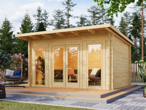 Hirsimökki BERLIN 70 B Modern | 3.9 x 4.6 m; 70 mm