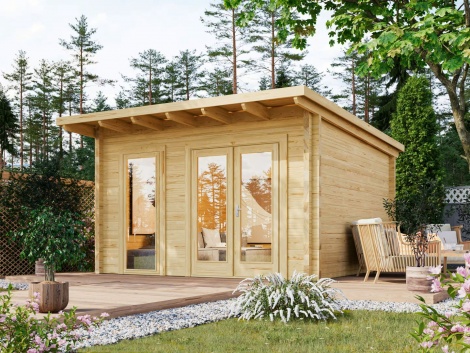 Hirsimökki BERLIN 70 C Modern | 4.0 x 4.5 m; 70 mm