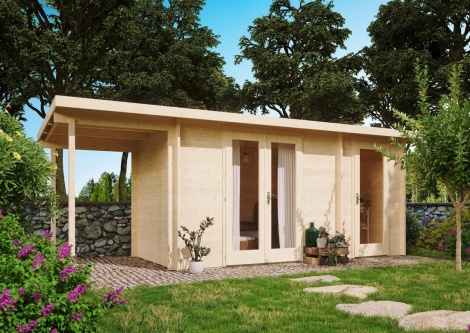 Pihavarasto CARIN 44 A + SD | 2.5 x 6.4 m; 44 mm