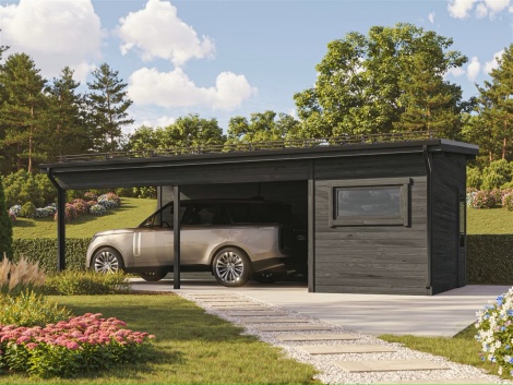 Yhden auton autokatos ja säilytystila PETER 44 | 4.5 x 8.2 m; 44 mm