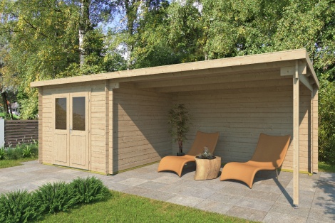 Pihavarasto verannalla GENT 28 B | 6.9 x 3.2 m; 28 mm