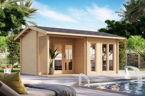 Hirsimökki MORETON 44 | 4.2 x 5.7 m; 44 mm