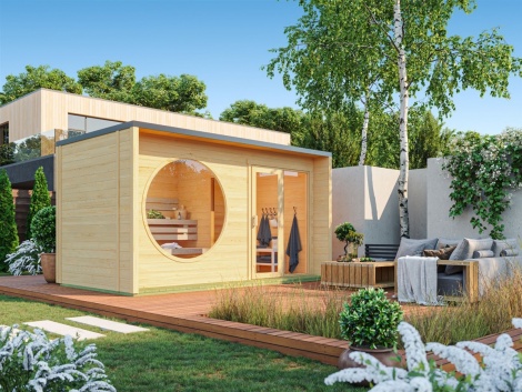 SaunaFreak Box Sauna M 70 |  2.5 x 4.5 m; 70 mm