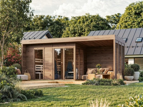 Pihasauna VISTA L 44 PLUS THERMO | 5.9 x 2.5 m; 44 mm