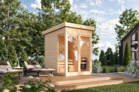 Terassisauna SVEN 44 | 2.2 x 1.9 m; 44 mm