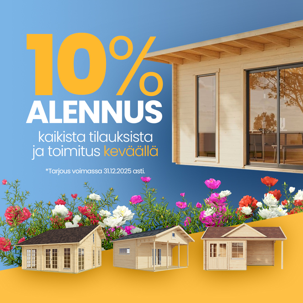 10% ALENNUS kaikista tilauksista ja toimitus keväällä