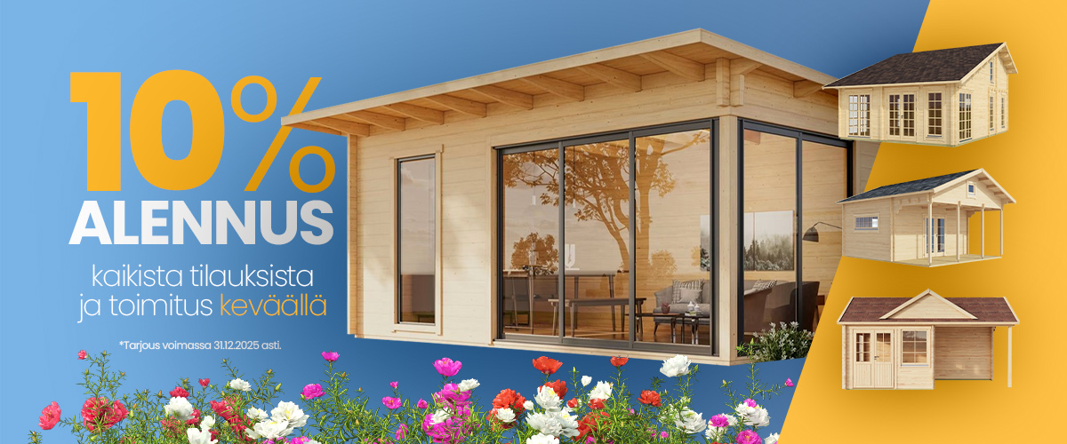 10% ALENNUS kaikista tilauksista ja toimitus keväällä